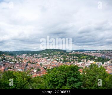 high resolution panoramic images of Stuttgart in southern Germany and the Bergiegen area Stock Photo