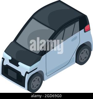 Isolated 3d electric urban car icon Stock Vector