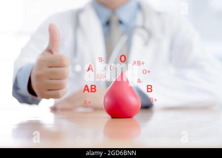 Donate / Blood group / Doctor / Concepts Stock Photo