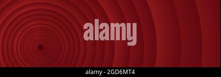 Red circular lines, abstract gradient background - Vector illustration Stock Vector