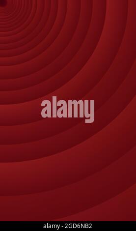 Red circular lines, abstract gradient background - Vector illustration Stock Vector
