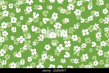 Floral seamless with hand drawn color flowers. Cute summer background. Modern floral compositions. Fashion vector stock illustration for wallpaper Stock Vector