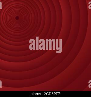 Red circular lines, abstract gradient background - Vector illustration Stock Vector