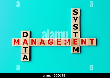 DMS, data management system crossword concept Stock Photo