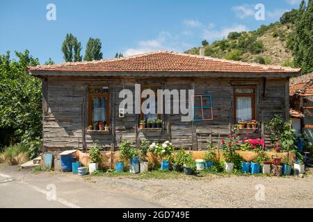 The Uçmakdere village, which is bound to the Şarköy district of Tekirdağ province in turkey. there are lots of old houses in uçmakdere village. Stock Photo