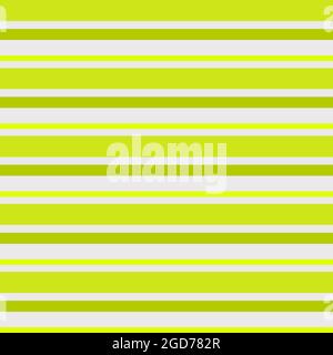 Chartreuse horizontal striped pattern in varied size stripes and shades of chartreuse on a ecru background.  12x12 backdrops for page elements, paper Stock Photo