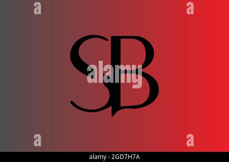 S B  elegant logo with initials for company -vector Stock Vector