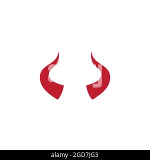 Devil horn Vector icon design illustration Template Stock Vector