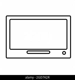 Vector Graphic of Television - Line Style - simple illustration. Editable stroke. Design template vector.outline style design.Vector graphic illustrat Stock Vector