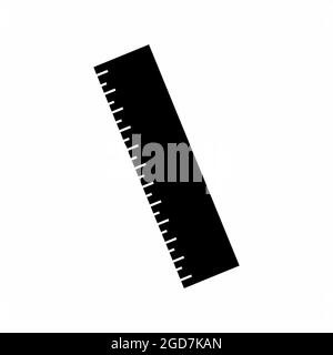 Icon Vector of Ruler - Black Style - simple illustration. Editable stroke. Design template vector.outline style design.Vector graphic illustration Stock Vector