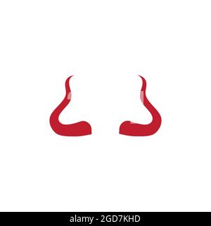 Devil horn Vector icon design illustration Template Stock Vector