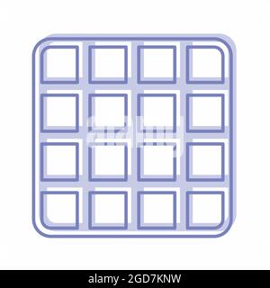 Icon Vector of Grid - Blue Twins Style - simple illustration. Editable stroke. Design template vector.outline style design.Vector graphic illustration Stock Vector