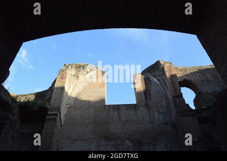 Thermae Antoninianae - Baths of Caracalla in Rome, Italy Stock Photo