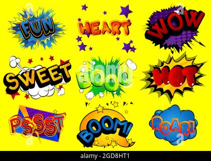 roar Pop art comic speech bubbles book sound effects 12870880 Vector Art at  Vecteezy