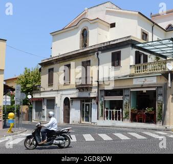 Walking in the old town of Sorrento, Italy. Stock Photo