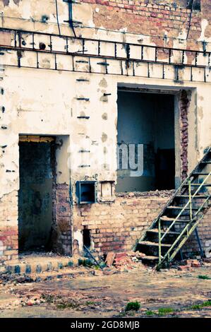 old building in abandoned and in ruin Stock Photo