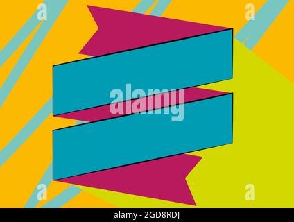 Folded Paper Sash Drawing In Zigzag Pattern. Folding Cardboard Bookmark Design Showing Irregular Patterns. Stock Vector