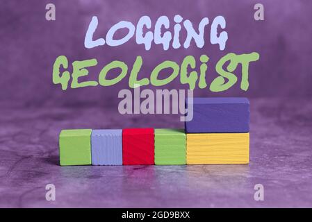 Conceptual caption Mudlogging Geologist. Business overview gather