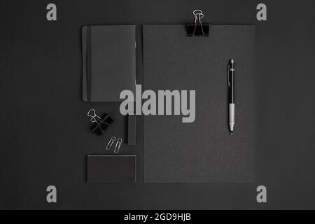 Black branding mockup Stock Photo