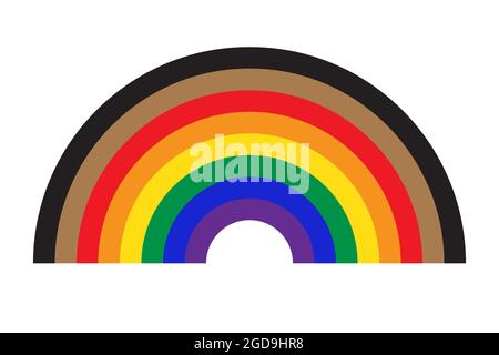 New LGBTQ Rights Pride Flag. Progressive pride flag Stock Vector Image ...