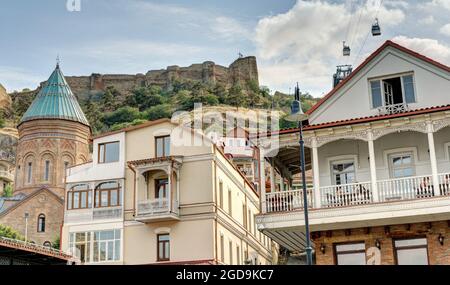 Tbilisi Old Town, HDR Image Stock Photo