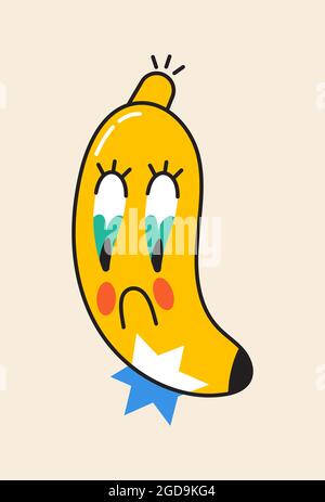 Cartoon Banana Character Giving a Thumbs Up Stock Vector - Illustration of  good, delicious: 268166829