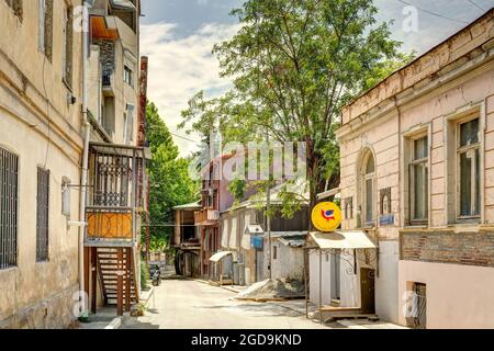 Tbilisi Old Town, HDR Image Stock Photo