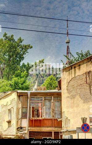 Tbilisi Old Town, HDR Image Stock Photo