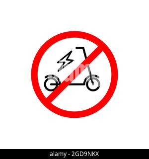 no electric scooters sign - vector Stock Vector Image & Art - Alamy