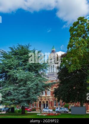 Grantham, Lincolnshire, England UK  The Guildhall on St Peters Hill Stock Photo