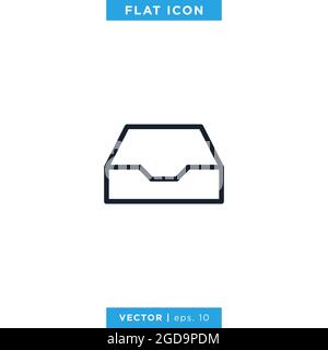 Archive storage icon vector illustration design template. Editable stroke. Vector eps 10. Stock Vector