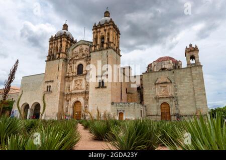 Oaxaca de Juarez, Mexico - May 15, 2014: View of the Santo Domingo de Guzman Church, in the city of Oaxaca de Juarez, Mexico. Stock Photo