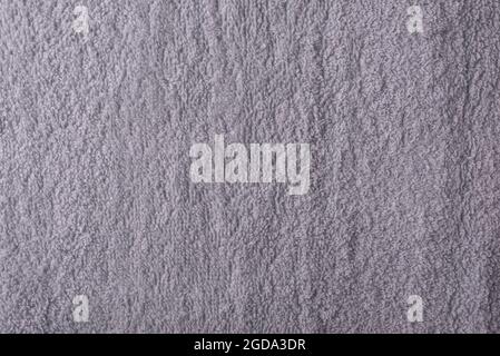 texture of gray towel close-up, top view, wallpaper. Stock Photo