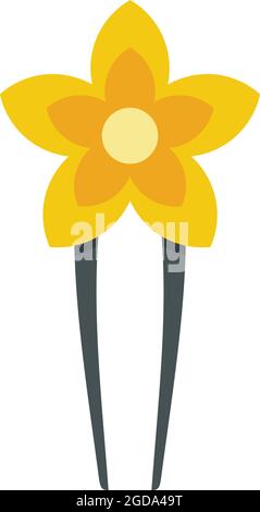 Decoration barrette icon. Flat illustration of decoration barrette vector icon isolated on white background Stock Vector