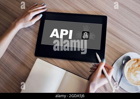 API application programming interface. Internet and technology concept. Stock Photo
