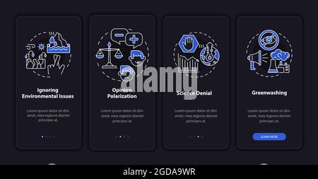 Greenwashing onboarding mobile app page screen Stock Vector