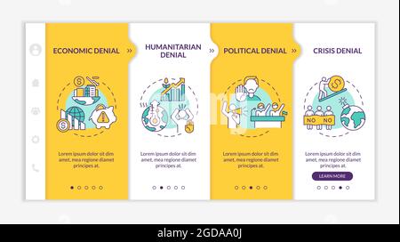 Political denial onboarding vector template Stock Vector