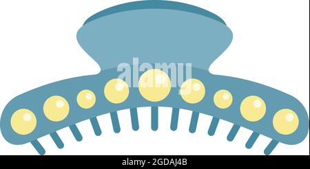 Pin barrette icon flat isolated vector Stock Vector