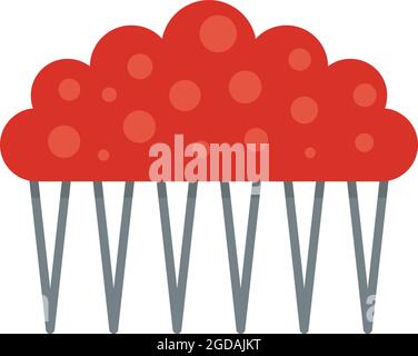 Comb barrette icon flat isolated vector Stock Vector
