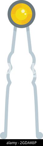 Clamp barrette icon flat isolated vector Stock Vector