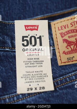 Op risico Interessant Diakritisch Levi's 501 Original jeans from Levi Strauss & Co Stock Photo - Alamy