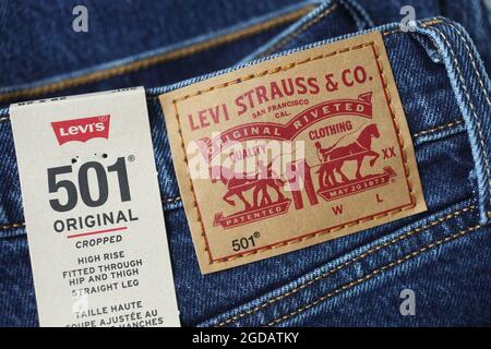 Levi's 501 Original jeans from Levi Strauss & Co Stock Photo - Alamy