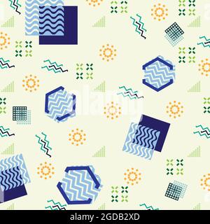 Memphis background with abstract colorful geometric shape, can be used for banner sale, wallpaper, for, brochure,Magazine Cover, Poster, Etc. Stock Vector