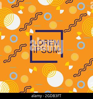 Memphis background with abstract colorful geometric shape, can be used for banner sale, wallpaper, for, brochure,Magazine Cover, Poster, Etc. Stock Vector