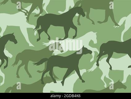 horse pattern, seamless horse abstract background Stock Vector
