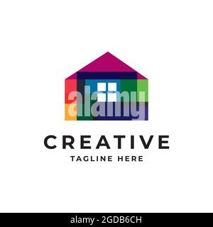 Creative house icon logo design symbol vector template Stock Vector
