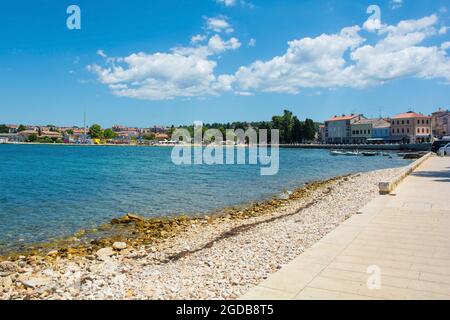 The summer just north of the historic centre of Porec on the Istria coast of Croatia Stock Photo