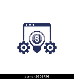 funding platform, project financing icon Stock Vector