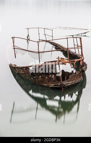 shipwreck in Brittany, France Stock Photo