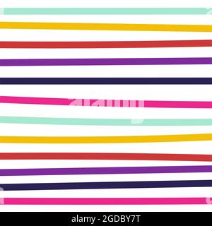 Abstract striped background. Multicolored lines. Square format. Vector illustration, flat design Stock Vector